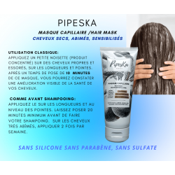 Utilisation du masque capillaire Pipeska. Riche, concentre et polivalente.