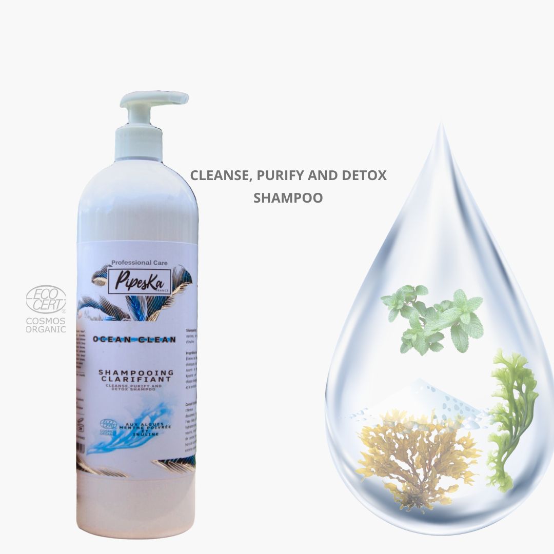 Avantages du Shampooing Clarifiant Naturel Ocean Clean Nettoyage en Profondeur : Élimine efficacement les résidus de produits coiffants, la saleté et l'excès de sébum. Formule Naturelle et Bio : Composé à 97% d'ingrédients d'origine naturelle, idéal pour les personnes recherchant des produits sans substances chimiques agressives. Vegan et Non Testé sur les Animaux : Ce shampooing est éthique, sans ingrédients d'origine animale, ce qui en fait un choix idéal pour les consommateurs soucieux du bien-être animal. Apaisement du Cuir Chevelu : Réduit les irritations et les démangeaisons, parfait pour les cuirs chevelus sensibles. Stimule la Croissance : Favorise la pousse de cheveux sains et résistants grâce à des ingrédients actifs ciblés. Préparation Optimale : Prépare les cheveux et le cuir chevelu avant les traitements (lissage, coloration) pour une meilleure absorption des soins. Hydratation Équilibrée : Nettoie sans dessécher, maintenant ainsi l'hydratation naturelle des cheveux. Parfum Rafraîchissant : Offre une expérience agréable avec son parfum marin frais, rendant chaque lavage stimulant. Fabrication Française : Produit fabriqué en France, respectueux de l'environnement et des normes de qualité élevées.