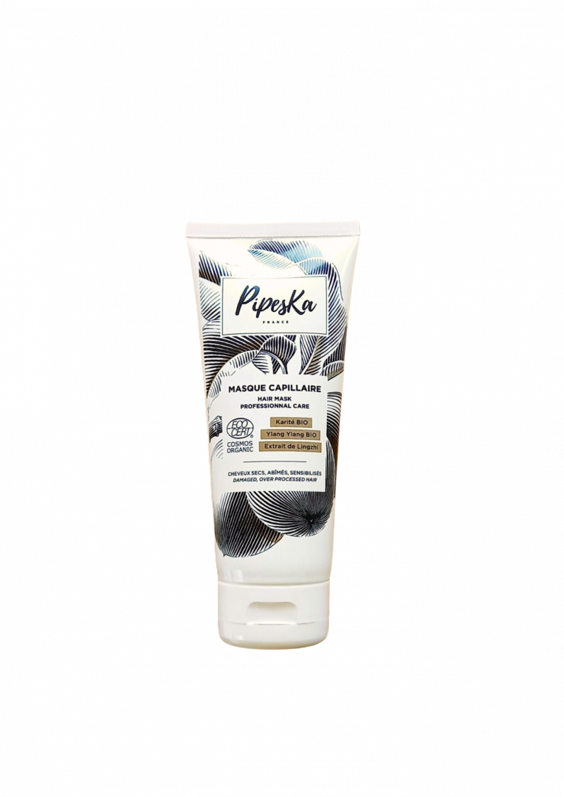 Masque capillaire bio Pipeska, réparateur et hydratant pour cheveux texturés et secs