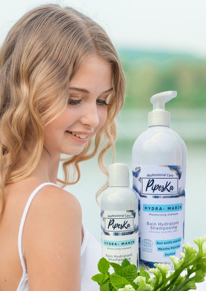Shampooing cheveux fins Hydra Marin | COSMOS Organic – Formule naturelle douce 1l – Image 4