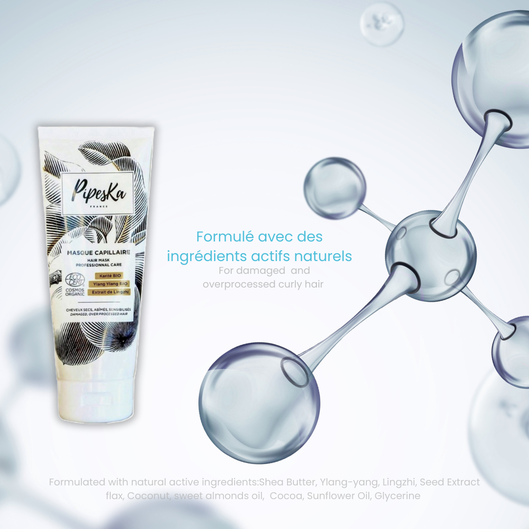 Masque Bio Réparateur – Cheveux Secs & sensibles | Pipeska 200 ml | Cosmos Organic - Imagen 4
