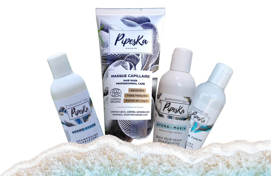 Pipeska gama de cuidado capilar ecológico para cabello rizado, encrespado y encrespado