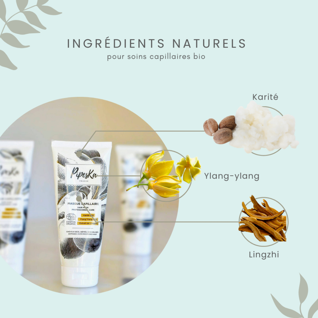 Formules naturelles et soins capillaires bio Pipeska certifiés COSMOS Organic par Ecocert